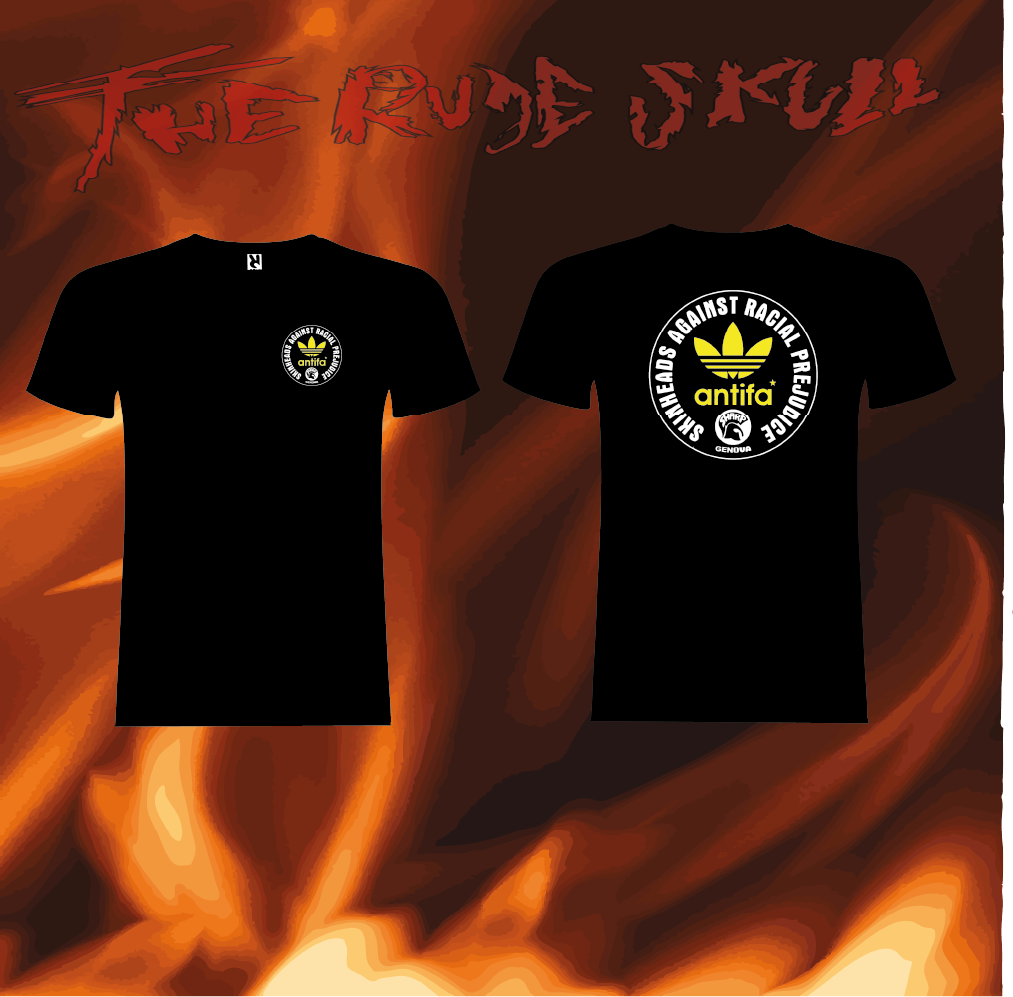 CAMISETA NEGRA ANTIFA PECHO Y ESPALDA