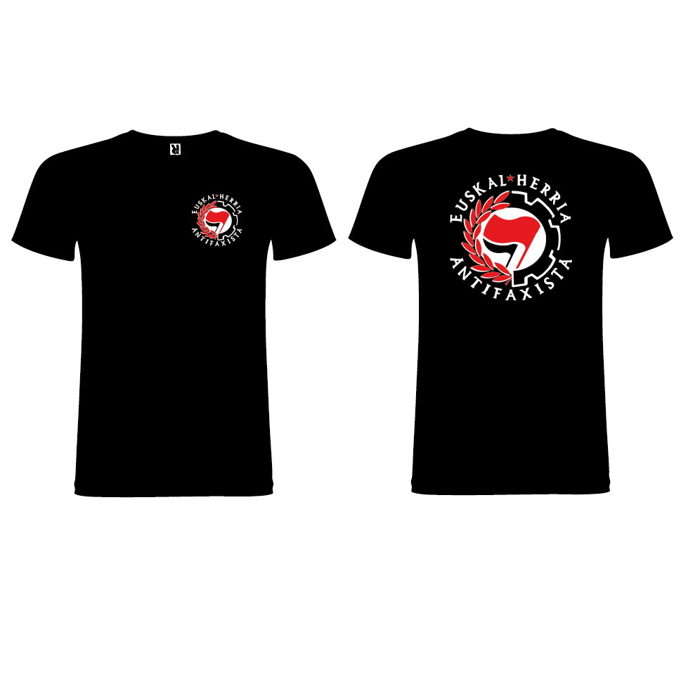 CAMISETA EUSKAL HERRIA ANTIFAXIXTA LOGO PECHO Y ESPALDA
