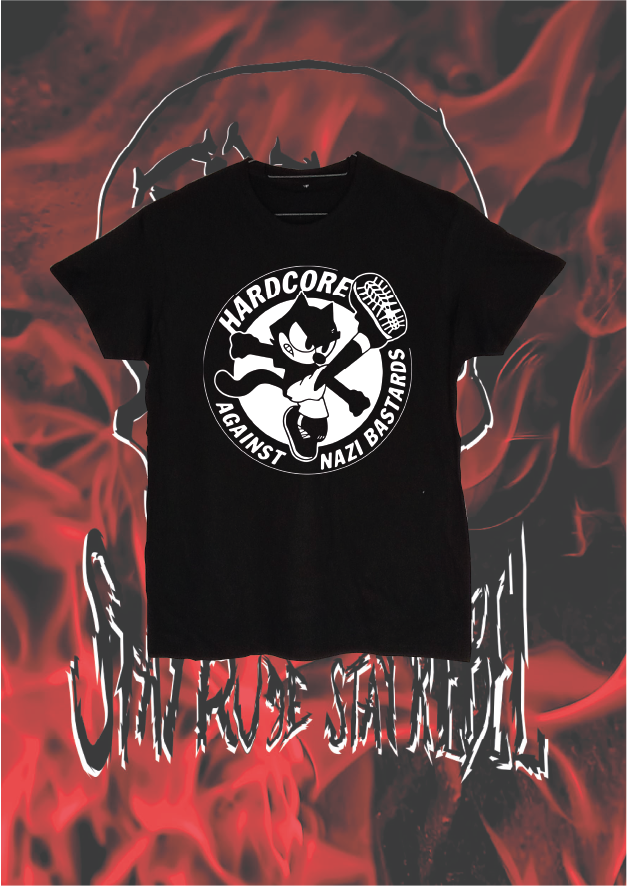 CAMISETA GATO HARDCORE