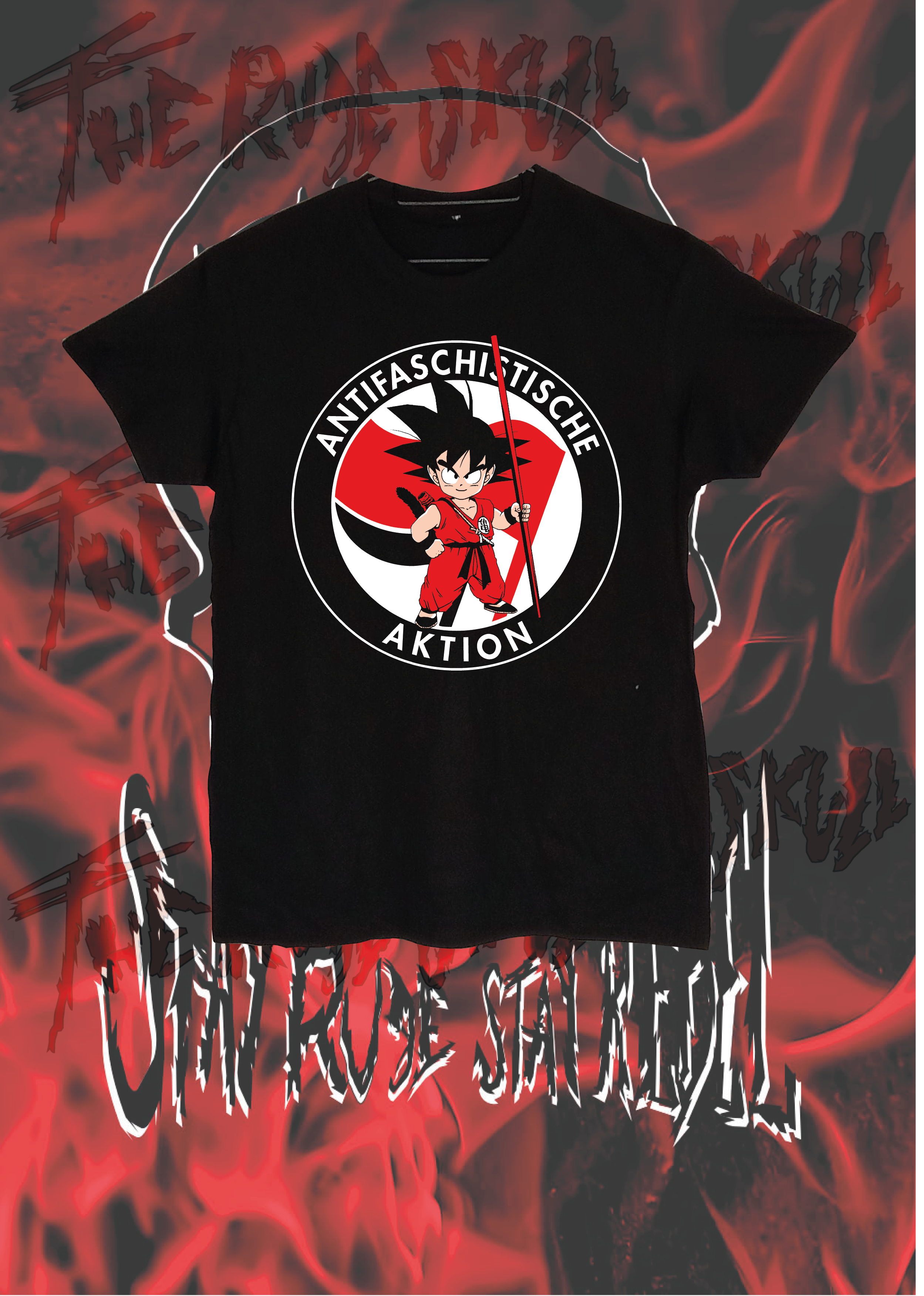 CAMISETA GOKU NEGRA MANGA CORTA