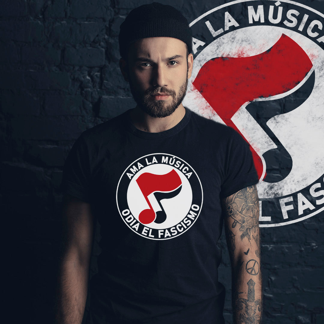 Camiseta Ama la música, música como bandera. 